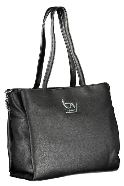 Black Polyurethane Handbag