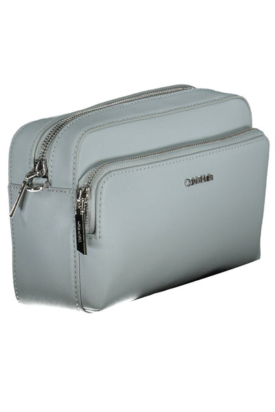 Light Blue Polyester Handbag