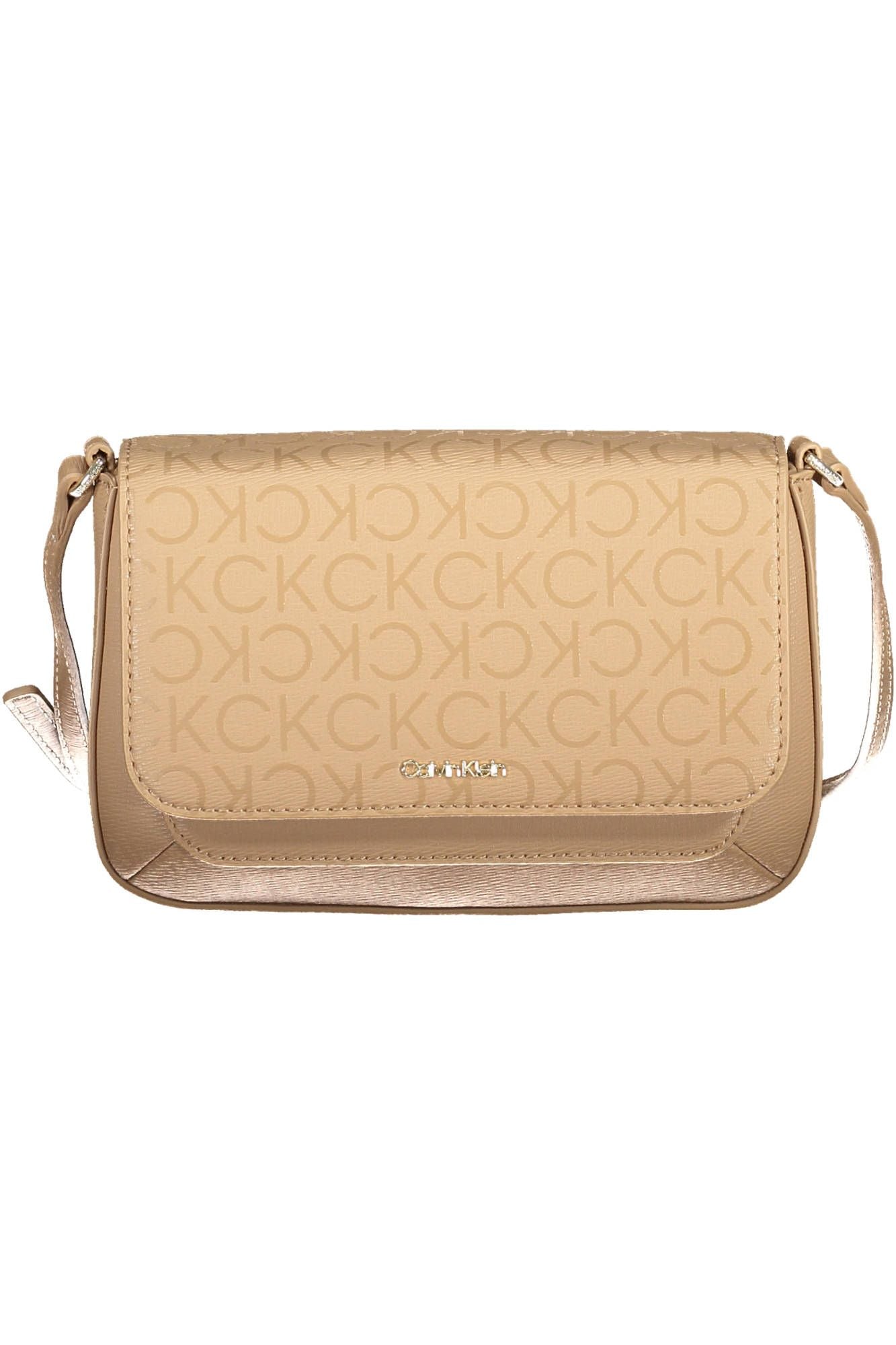 Beige Polyester Handbag