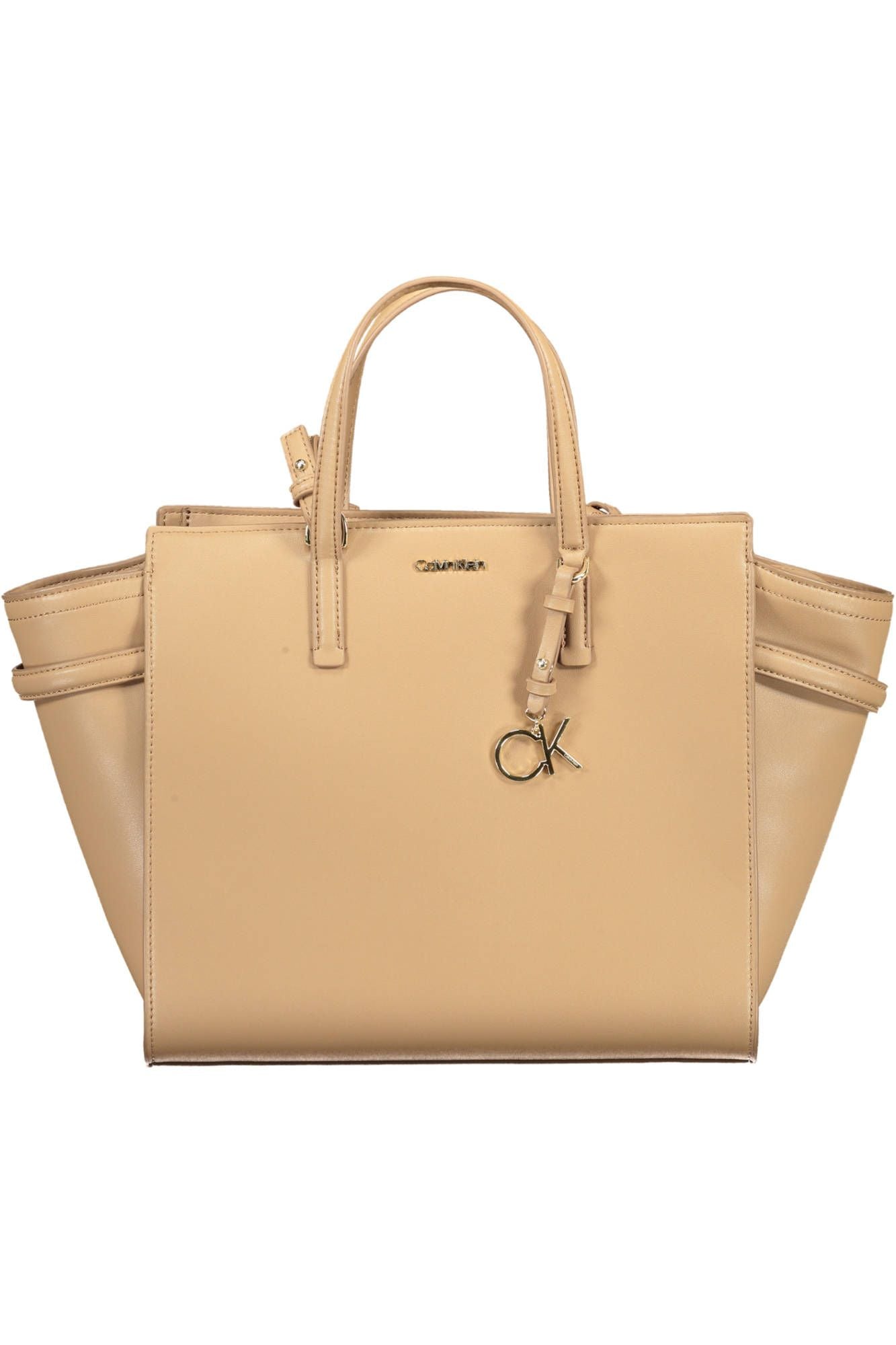 Beige Polyester Handbag