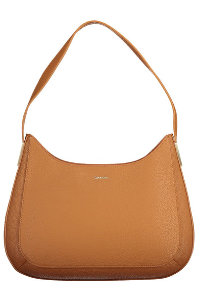 Brown Polyester Handbag