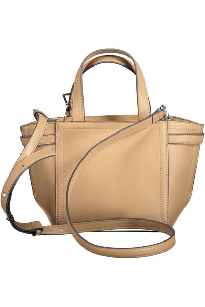 Brown Polyester Handbag