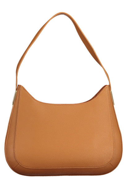 Brown Polyester Handbag