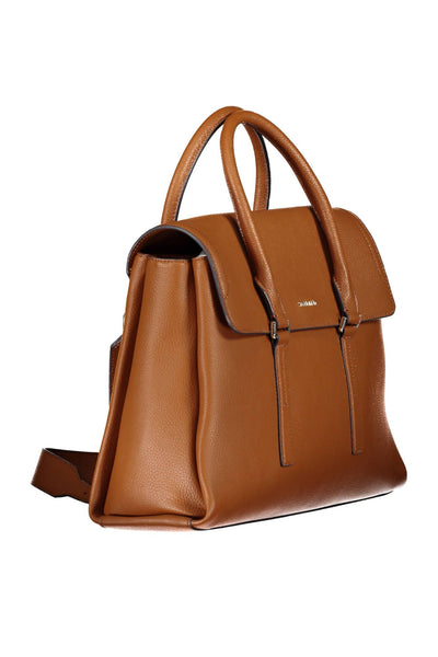 Brown Polyurethane Handbag