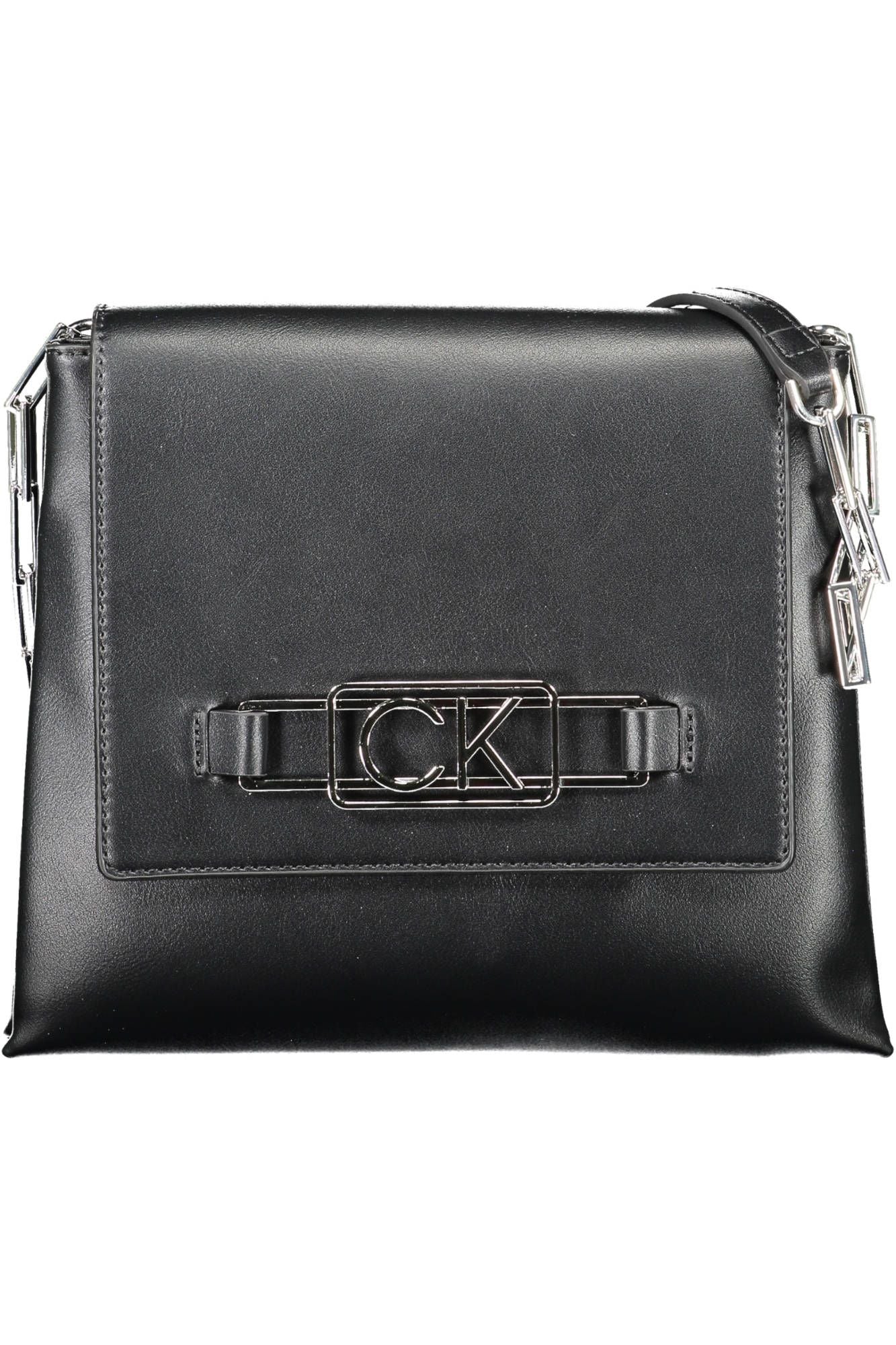 Black Polyurethane Handbag