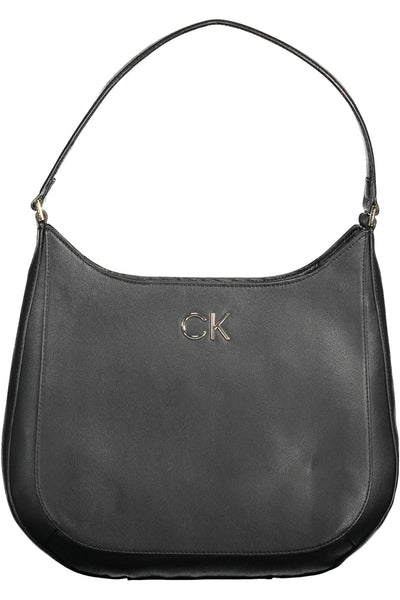 Black Polyester Handbag