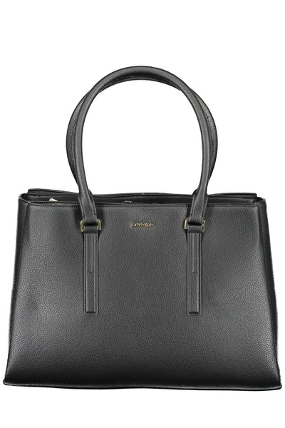 Black Polyester Handbag