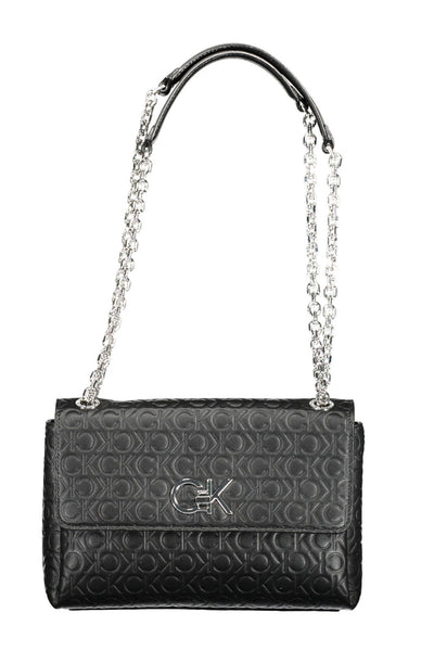 Black Polyester Handbag