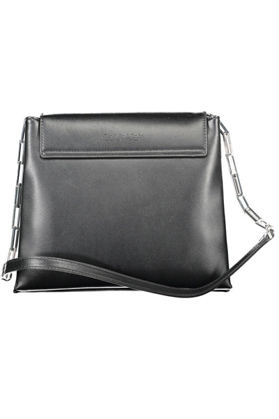 Black Polyurethane Handbag