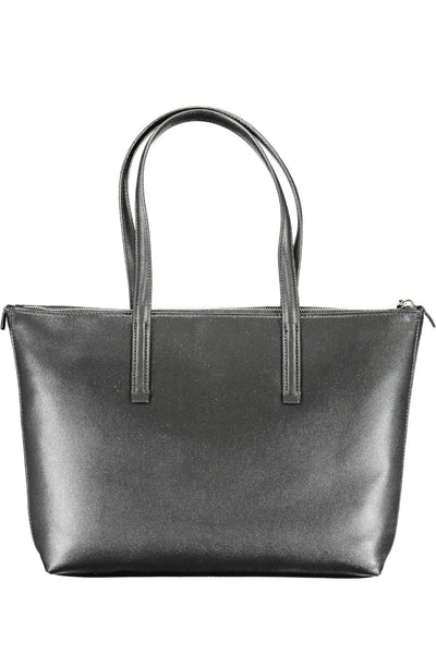 Black Polyester Handbag