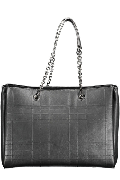 Black Polyester Handbag