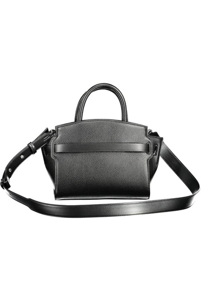 Black Polyurethane Handbag