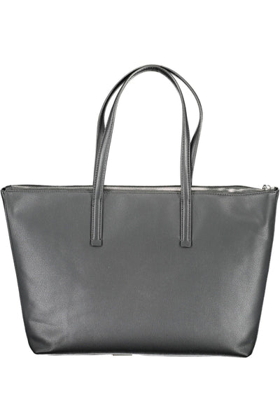 Black Polyurethane Handbag