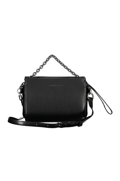 Black Polyurethane Handbag