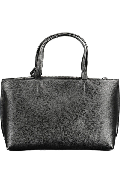 Black Polyurethane Handbag