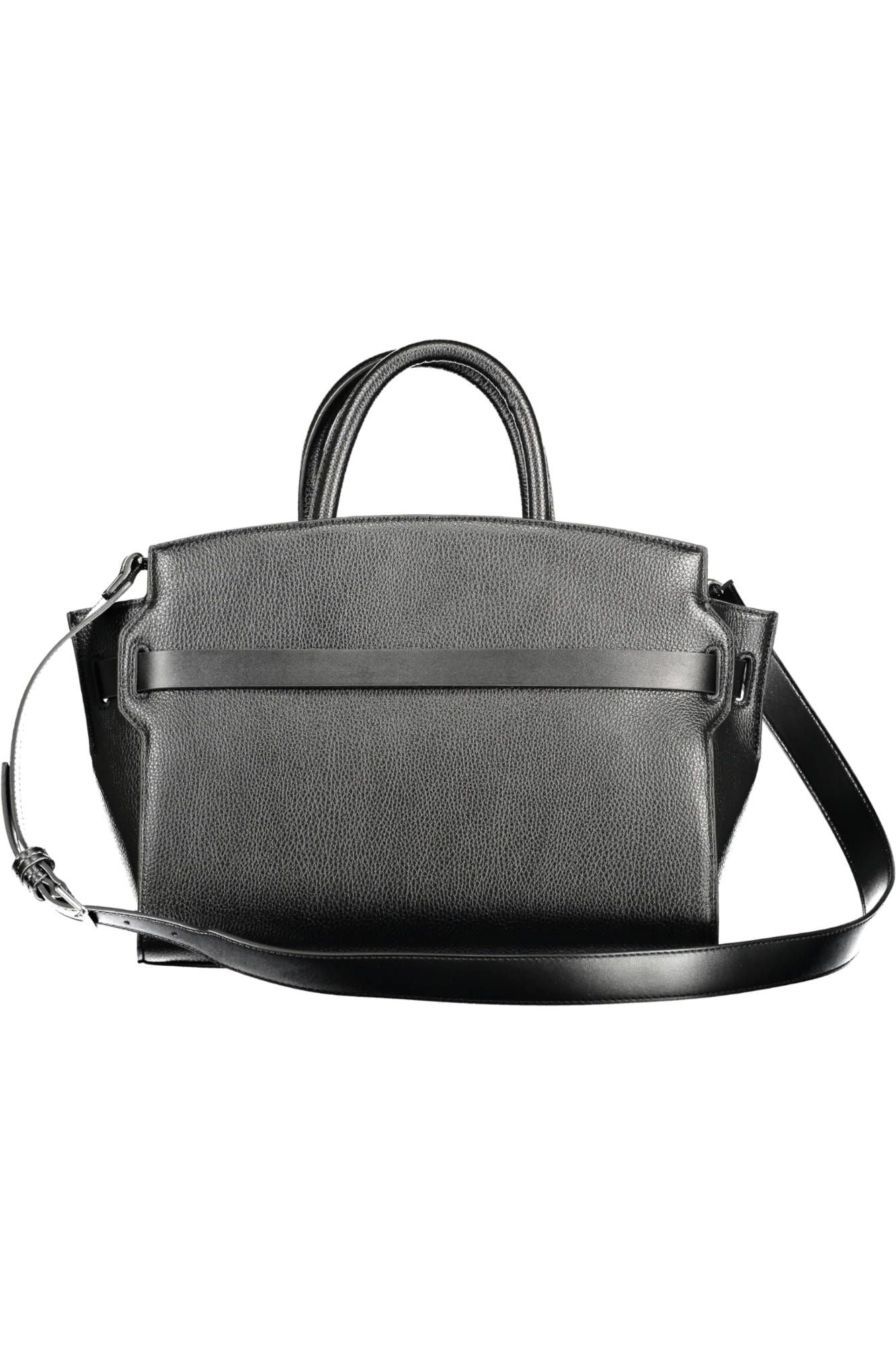 Black Polyurethane Handbag