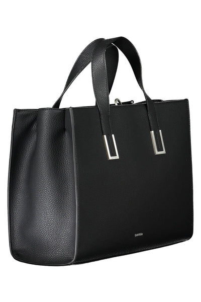 Black Polyester Handbag