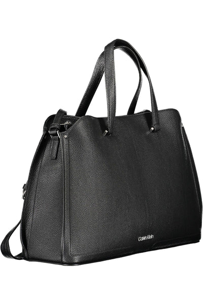 Black Polyurethane Handbag