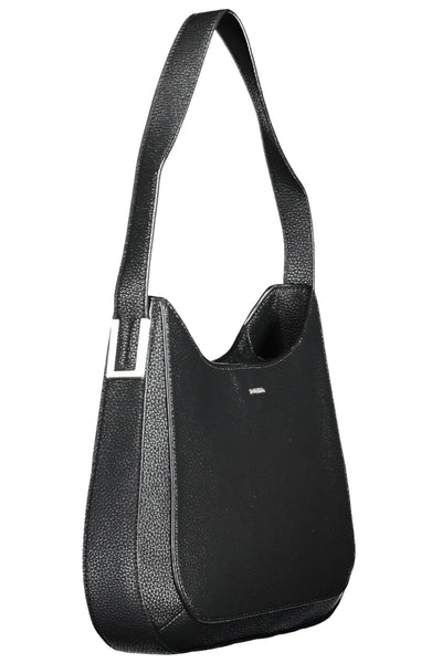 Black Polyester Handbag