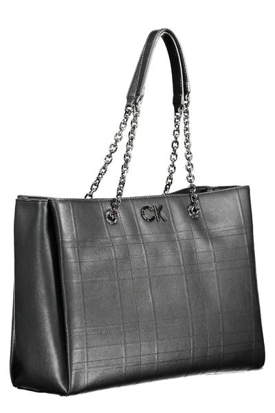 Black Polyester Handbag