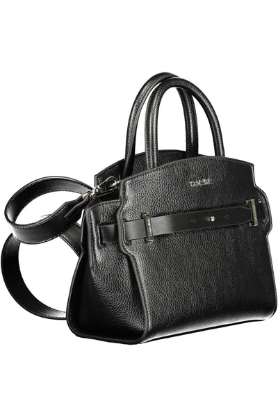 Black Polyurethane Handbag