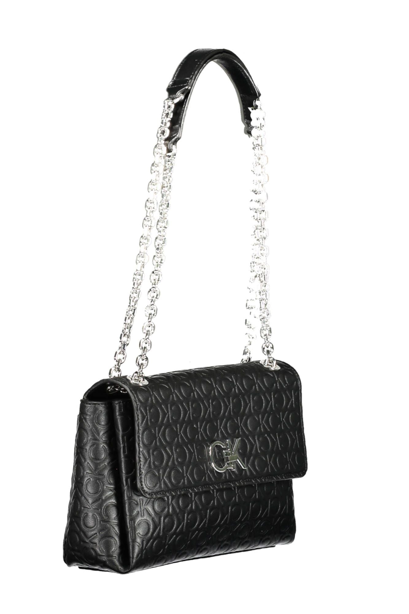 Black Polyester Handbag