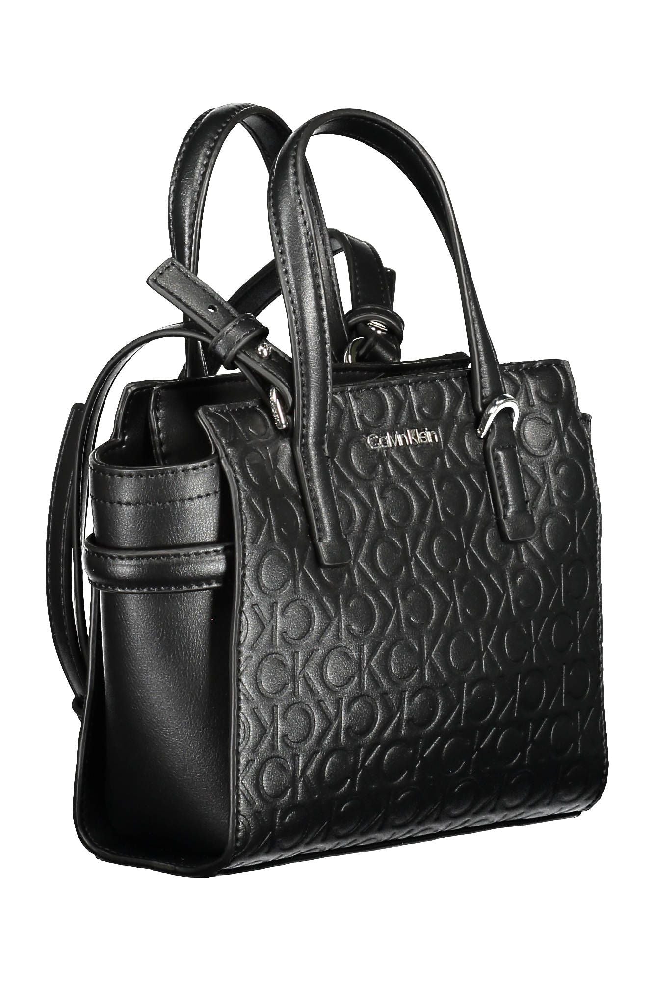 Black Polyester Handbag