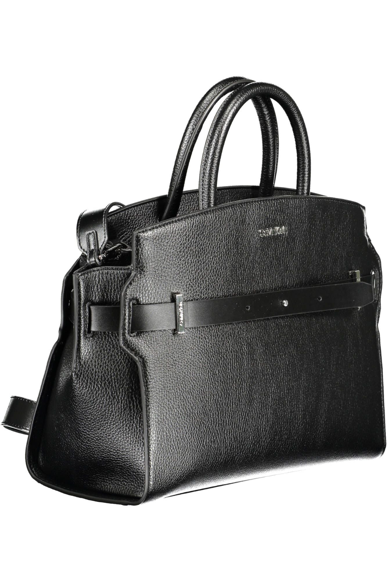 Black Polyurethane Handbag