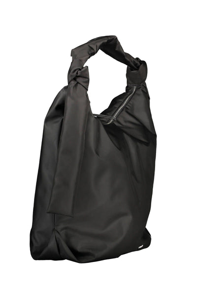 Black Polyester Handbag