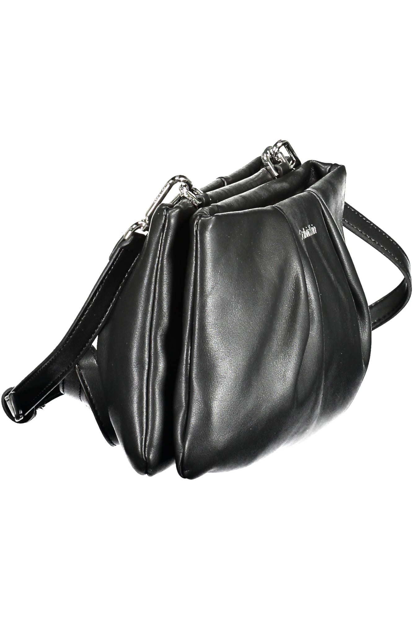 Black Polyurethane Handbag