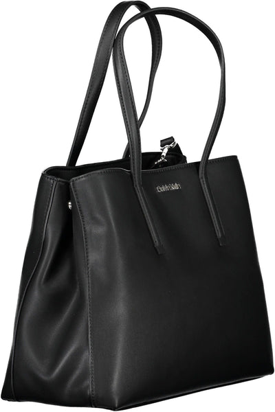 Black Polyester Handbag