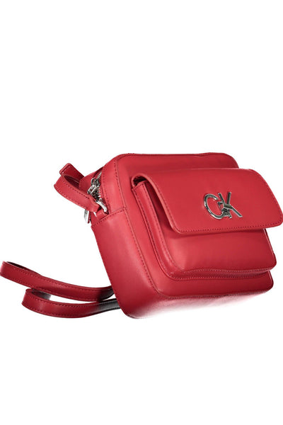 Red Polyester Handbag