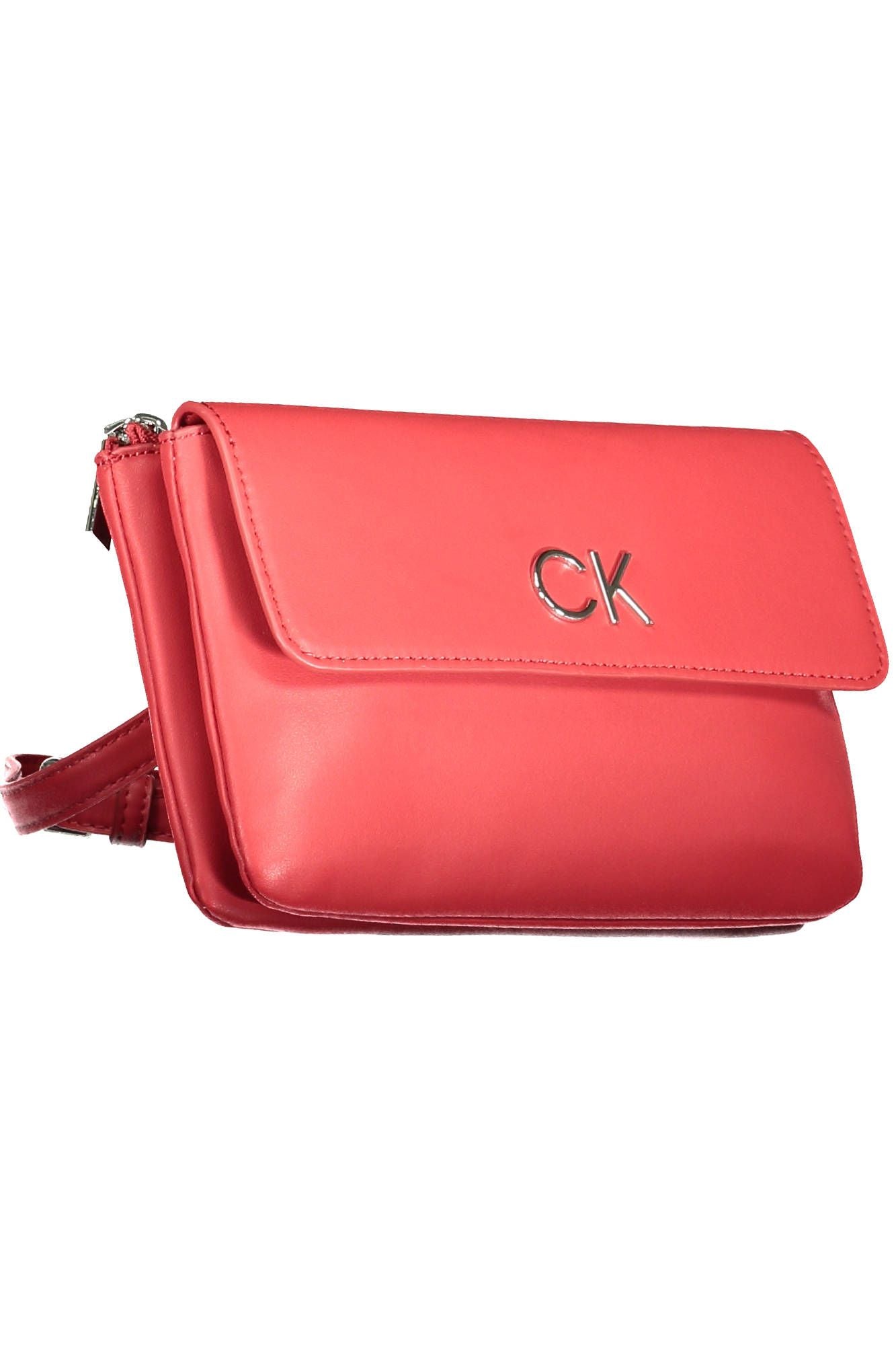 Red Polyester Handbag