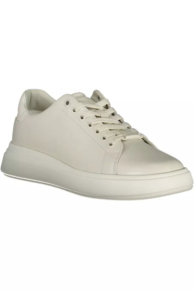 Beige Polyester Sneaker