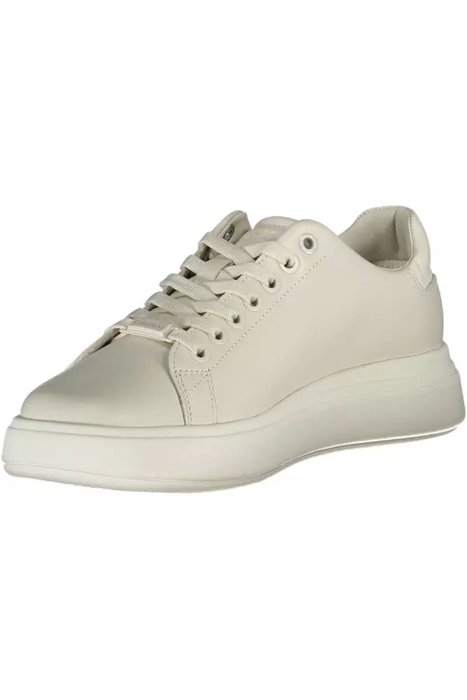 Beige Polyester Sneaker