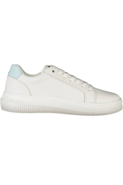 White Polyester Sneaker