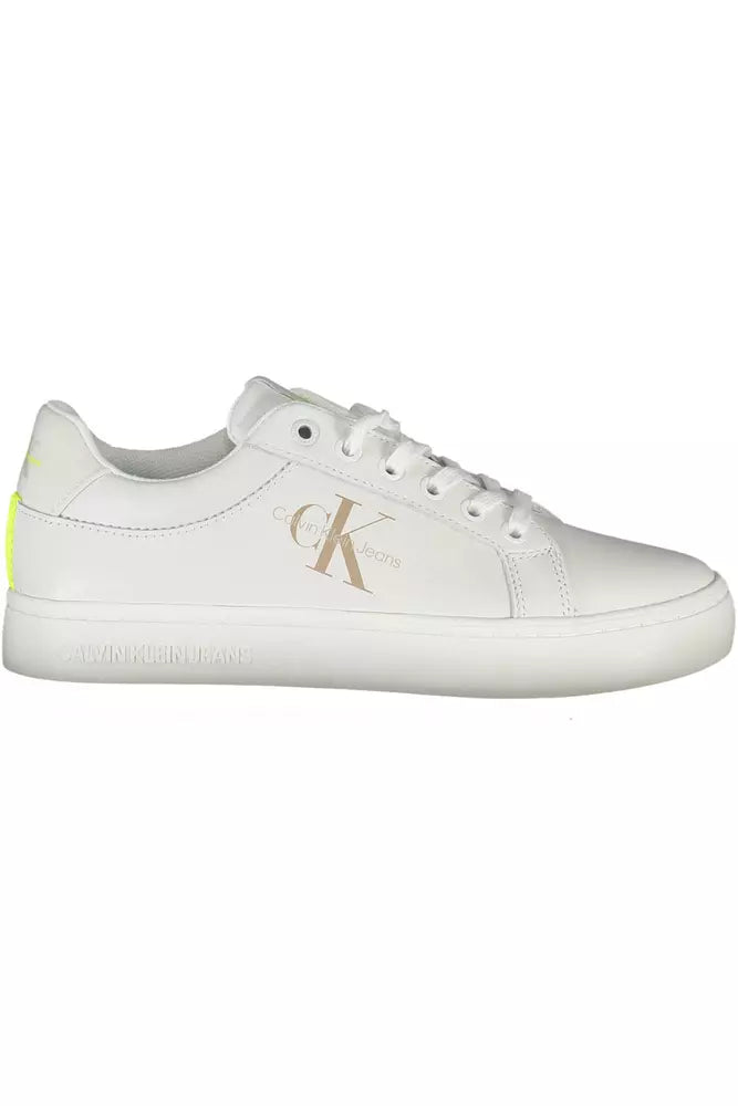 White Polyester Sneaker