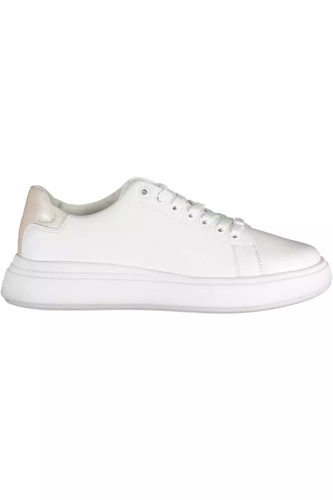 White Polyester Sneaker