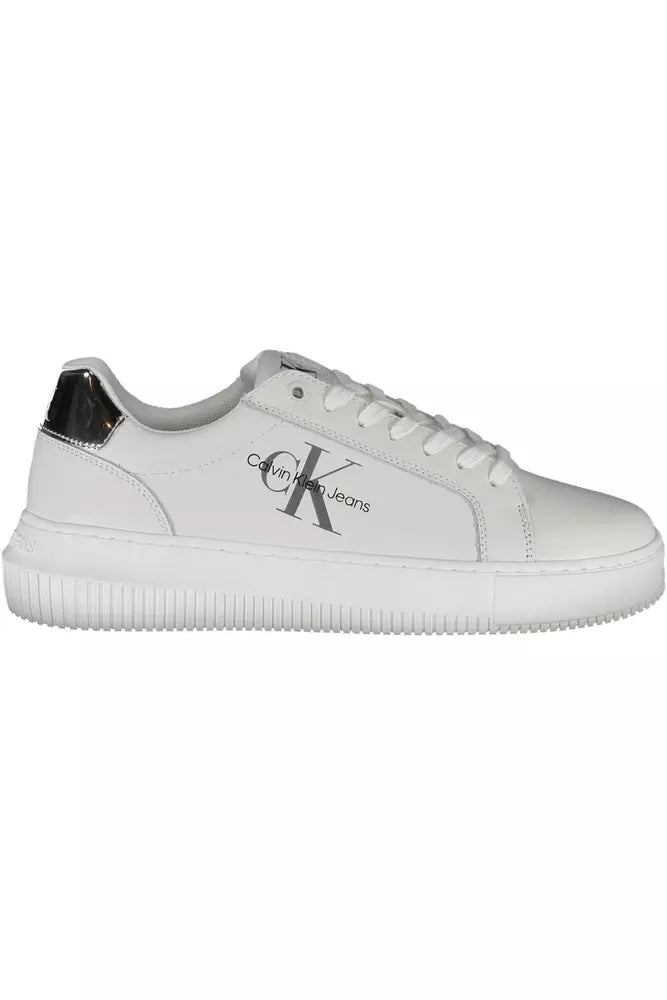 White Polyester Sneaker