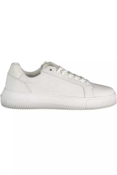 White Polyester Sneaker