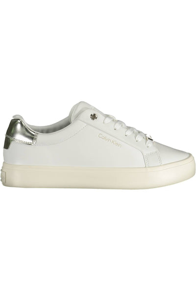 White Polyester Sneaker