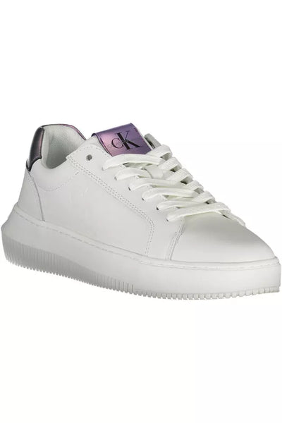 White Polyester Sneaker