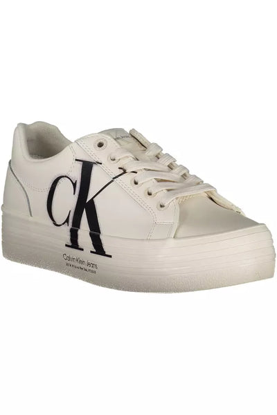 White Polyester Sneaker