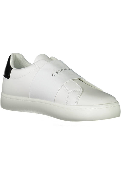 White Polyester Sneaker