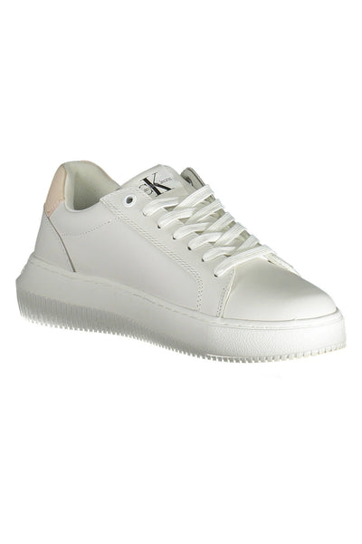 White Polyester Sneaker