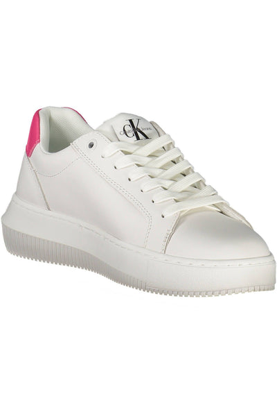 White Polyester Sneaker