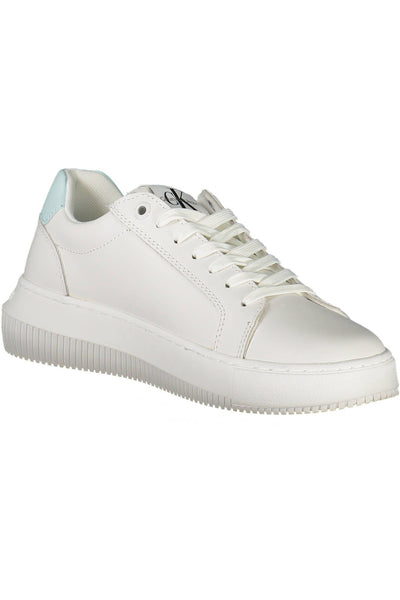 White Polyester Sneaker