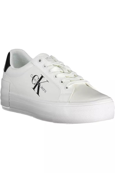 White Polyester Sneaker