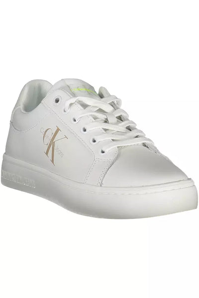 White Polyester Sneaker