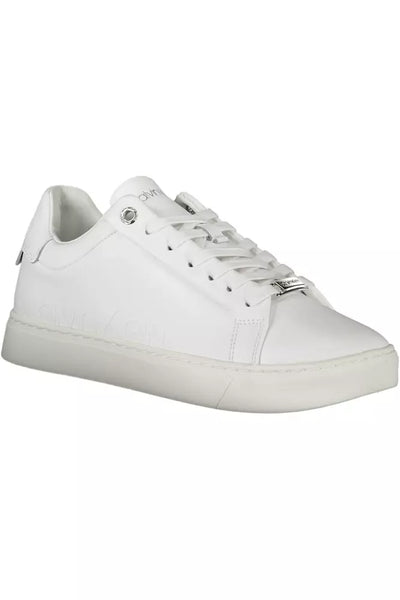 White Polyester Sneaker